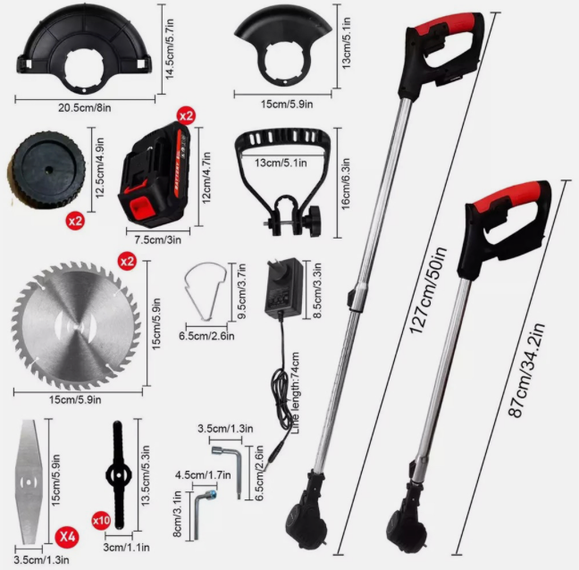 Sweet Home Australia™ Cordless Electric Lawn Trimmer, Grass Cutter & Brush Whipper Snipper