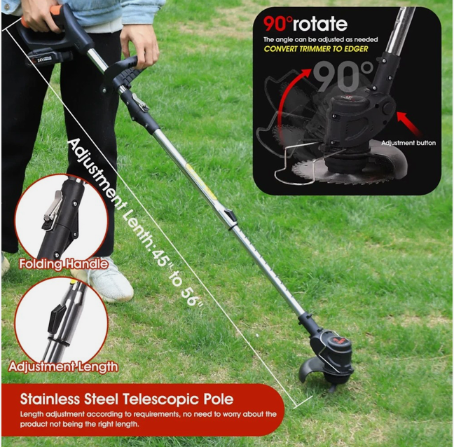 Sweet Home Australia™ Cordless Electric Lawn Trimmer, Grass Cutter & Brush Whipper Snipper