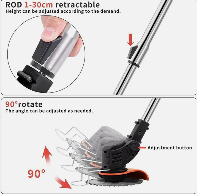 Sweet Home Australia™ Cordless Electric Lawn Trimmer, Grass Cutter & Brush Whipper Snipper