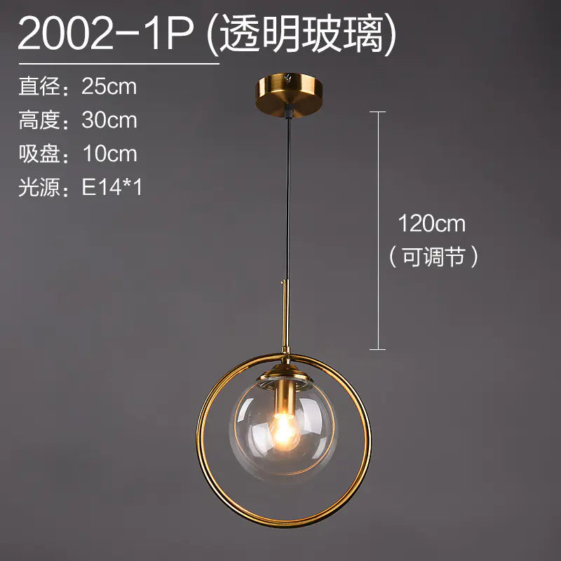 Nordic Modern Minimalist Glass Pendant Light